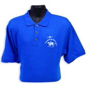 custom corporate apparel blue polo